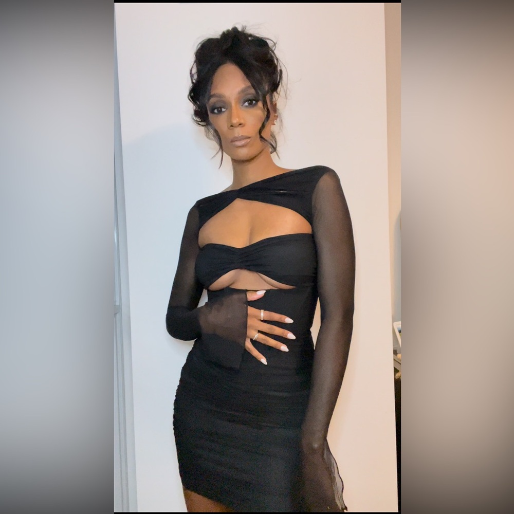Black mini dress